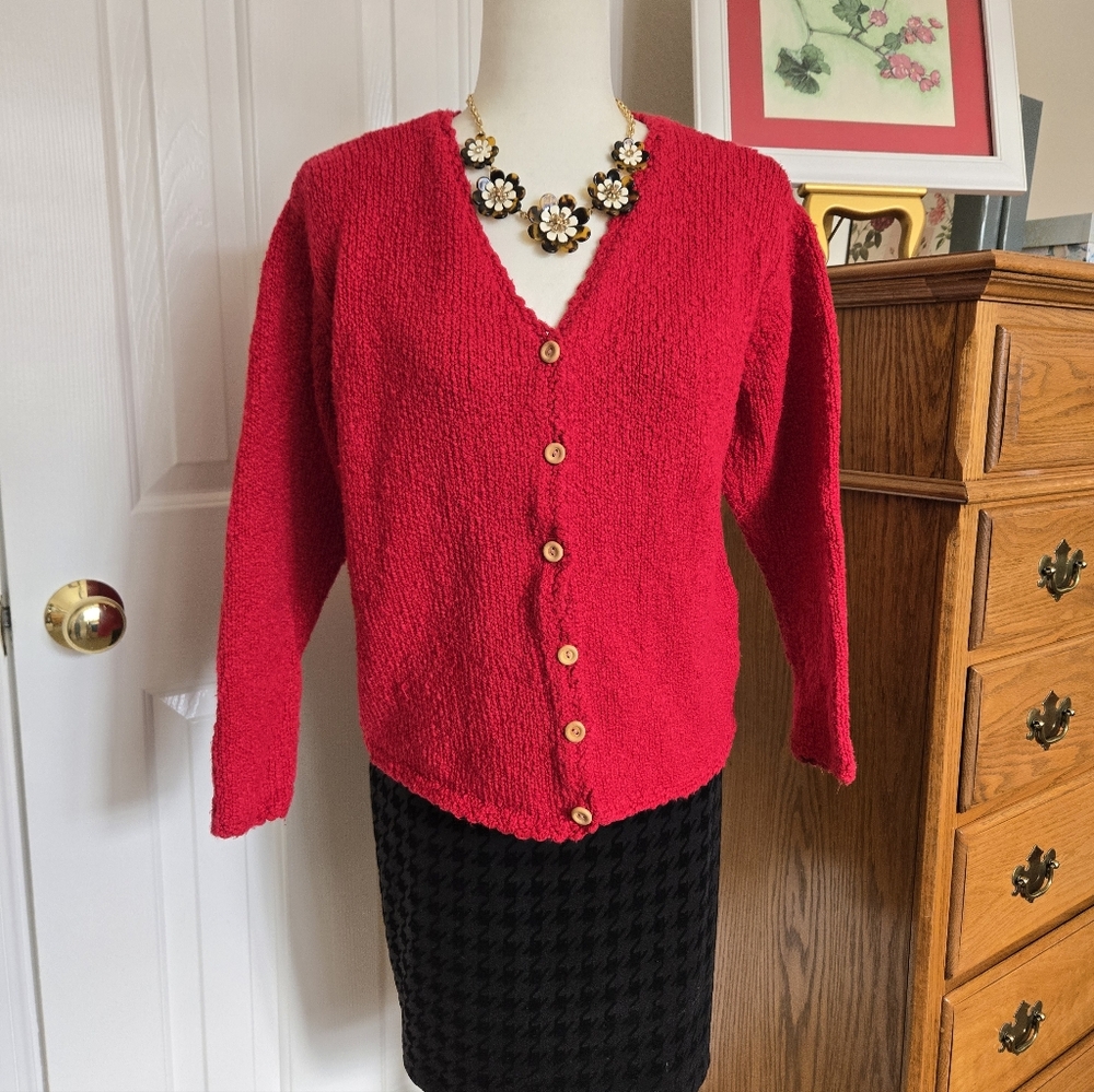 Talbots Nubby Button Down Cotton Cardigan - GUC